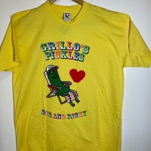 Yellow Grillos Pickles Graphic T shirt XL